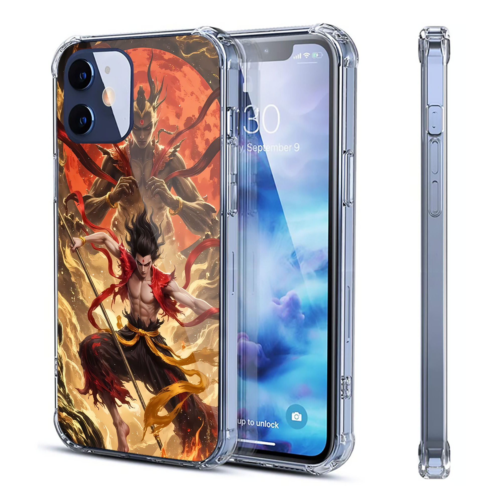 （画像用） Ne Zha 2 ナタ 魔童の大暴れ 【iPhone 12シリーズ対応】透明スマホケース（クリアソフトケース）